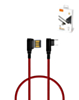 LDNIO LC421 90 Degree USB A-C Charging Cable (RED) (3ft) (12W) (Only Ground Shipping)