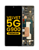 OLED Assembly with Frame for LG Velvet 5G G900 (Not Compatible With Verizon UW Model) (BLACK) (Premium)