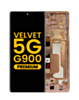 OLED Assembly with Frame for LG Velvet 5G G900 (Not Compatible With Verizon UW Model) (PINK) (Premium)