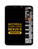 LCD Assembly with Frame for Motorola (XT1100 / XT1103) Google Nexus 6 (BLACK) (Premium)