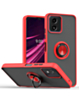 Moto G Play 4G (2024) Hard PC Rear / Soft TPU Colorful Border Case with I - ring Holder - RED (Only Ground Shipping)
