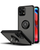 Moto G Power 5G 2023 Hard PC Rear / Soft TPU Colorful Border Case with I-ring Holder - BLACK (Only Ground Shipping)