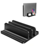 Aluminum Vertical Laptop Stand for Laptops / Tablets / Smartphones (BLACK) (Only Ground Shipping)