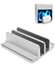 Aluminum Vertical Laptop Stand for Laptops / Tablets / Smartphones (SILVER) (Only Ground Shipping)