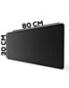Plain Black Locked-Edge Mouse Pad (80x30cm) (2mm Thickness) (Only Ground Shipping)