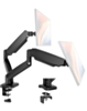 Adjustable Dual Monitor Stand with TESA Mouth 13''-32'' (BLACK) (Only Ground Shipping)