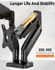 Adjustable Dual Monitor Stand with TESA Mouth 13''-32'' (BLACK) (Only Ground Shipping)