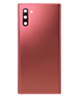 Shop the Back Glass with Camera Lens and Adhesive for Galaxy Note 10 in Aura Pink, no logo.