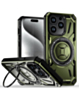 Full-Body Rugged Shockproof Case with Built-in Ring Holder - GREEN for iPhone 12 / 12 Pro (Only Ground Shipping)