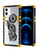 Square Case with Mirror Design - Style 1 for iPhone 12 / 12 Pro (Only Ground Shipping)