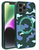 Camouflage Design Wireless Charging Case - GREEN for iPhone 12 / 12 Pro (Only Ground Shipping)