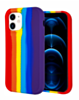 Dual Layer Serrated Case - RAINBOW for iPhone 12 / 12 Pro (Only Ground Shipping)