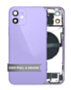 Back Housing Frame with Charging Port Flex & Small Parts for iPhone 12 (PURPLE) (OEM Pull A Grade)