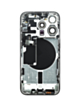 Back Housing Frame (WHITE TITANIUM) (US Version) (OEM Pull A Grade) with Small Components Pre-Installed for iPhone 15 Pro
