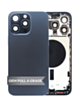 Back Housing Frame (BLUE TITANIUM) (US Version) (OEM Pull A Grade) with Small Components Pre-Installed for iPhone 15 Pro Max