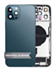 Back Housing Frame with Charging Port Flex & Small Parts for iPhone 12 Pro Max (PACIFIC BLUE) (OEM Pull B Grade)