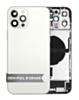 Back Housing Frame with Charging Port Flex & Small Parts for iPhone 12 Pro Max (SILVER) (OEM Pull B Grade)