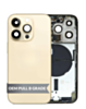 Back Housing Frame (GOLD) (US Version) (OEM Pull B Grade) with Small Components Pre-Installed for iPhone 14 Pro