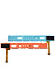 Plastic Rail (Right + Left) with Flex Cable for Nintendo Switch 2 (Blue / Orange)