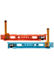 Plastic Rail (Right + Left) with Flex Cable for Nintendo Switch 2 (Blue / Orange)