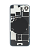 Back Glass with Frame and Wireless NFC Charging Flex and MagSafe Magnet for iPhone 17e (BLACK) (OEM Pull A Grade)