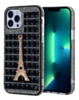 Crystal Stones Case with Paris Adornment - BLACK for iPhone 8P / 7P (Only Ground Shipping)