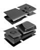 Faceplate Cover (BLACK) for PlayStation 5 Pro (Disc Edition) (V2) (NO LOGO) (Only Ground Shipping)