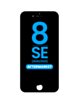 Shop the black LCD assembly with steel plate for iPhone 8, SE 2020, and SE 2022 – aftermarket QV6.