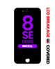 Shop the black LCD assembly with steel plate for iPhone 8 and SE 2020 – aftermarket Incell QV7, exclusive LCD breakage.