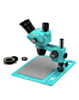 RF4 RF6565 Pro 6.5-65X Synchronous Zoom Trinocular Stereo Microscope with RF-D2 Aluminum Alloy Base (Only Ground Shipping)