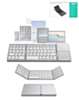 63 Keys Foldable Bluetooth Keyboard with Touchpad (SILVER) (Only Ground Shipping)