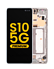 OLED Assembly with Frame for Galaxy S10 5G (G977) (CROWN SILVER) (Premium)