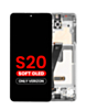 OLED Assembly with Frame for Galaxy S20 (G980 / G981) (Verizon UW) (Cloud White) (Aftermarket Plus Soft)
