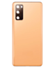 Back Cover Glass with Camera Lens and Adhesive for Galaxy S20 FE (G780 / G781) (No Logo) (Cloud Orange)