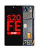 OLED Assembly with Frame for Galaxy S20 FE (G780) (Cloud Navy) (Aftermarket Plus Soft)