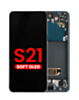 OLED Assembly with Frame for Galaxy S21 (G991) (Phantom Black) (Aftermarket Plus Soft)