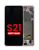 OLED Assembly with Frame for Galaxy S21 (G991) (Phantom Pink) (Aftermarket Plus Soft)