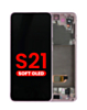 OLED Assembly with Frame for Galaxy S21 (G991) (Phantom Violet) (Aftermarket Plus Soft)