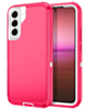 Heavy Duty Case for Galaxy S22 (HOT PINK & WHITE) (Only Ground Shipping)