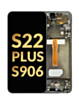 Purchase the OLED Assembly with Frame for the Galaxy S22 Plus S906 in Phantom Black, premium model.
