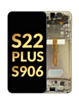 Buy the OLED Assembly with Frame for the Galaxy S22 Plus S906 in Phantom White, premium model.
