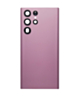 Back Cover Glass with Camera Lens and Adhesive for Galaxy S22 Ultra (S908) (No Logo) (Burgundy)