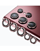 Camera Lens Protector with Metal Ring for Galaxy S22 Ultra (Burgundy)