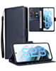 Galaxy S23 Leather Wallet Case with Card Slot - BLUE (Only Ground Shipping)