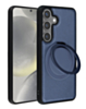 Slim Leather Case with Wireless Charging Kickstand - BLUE for Galaxy S23 (Only Ground Shipping)