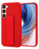 Galaxy S23 Hand Strap Vertical Magnetic Kickstand Case - RED (Only Ground Shipping)