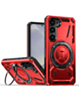 Full-Body Rugged Shockproof Case with Built-in Ring Holder - RED for Galaxy S23 (Only Ground Shipping)