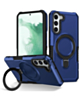 Hard PC Shockproof Case w /Ring Holder - BLUE for Galaxy S23 (Only Ground Shipping)