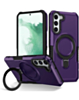 Hard PC Shockproof Case w /Ring Holder - DARK PURPLE for Galaxy S23 (Only Ground Shipping)