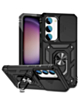 Galaxy S23 Dual Layers Hybrid Case with Metal Ring & Camera Protector - BLACK (Only Ground Shipping)